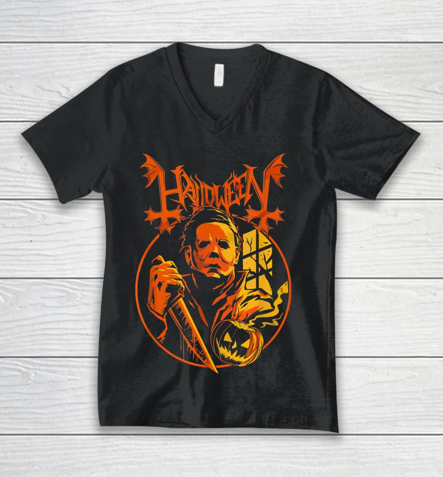 Movie Halloween Scary Creepy Horror Gift Unisex V-Neck T-Shirt