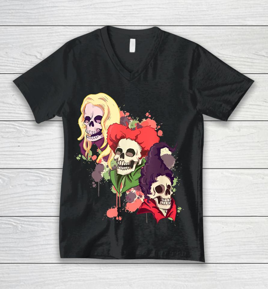 Movie Halloween Witch Creepy Horror Gift Unisex V-Neck T-Shirt