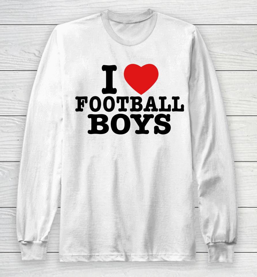 Moxi Mimi Merch I Love Football Boys Long Sleeve T-Shirt