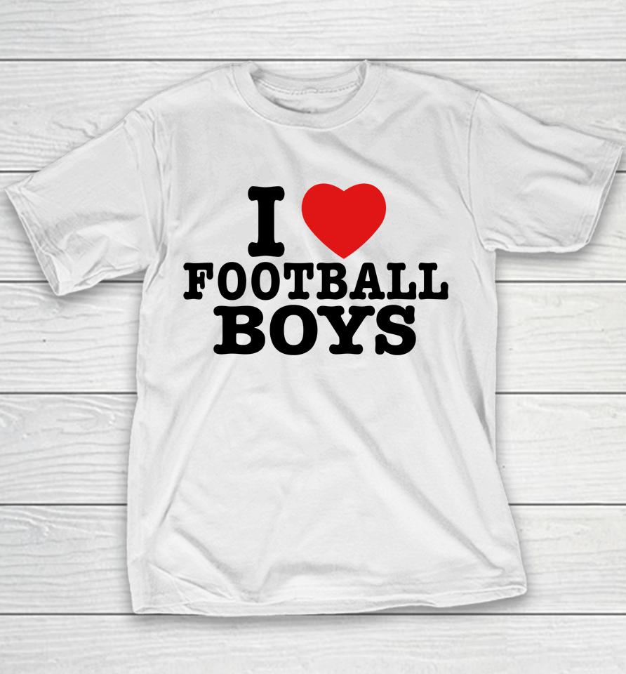 Moxi Mimi Merch I Love Football Boys Youth T-Shirt