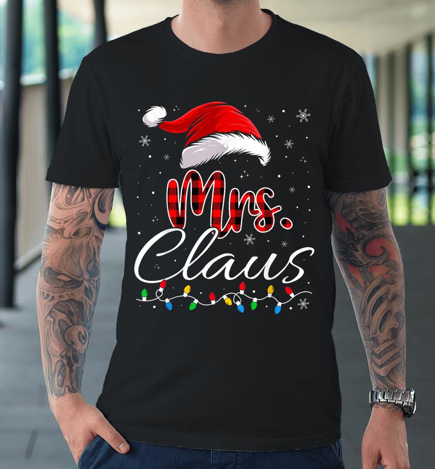 Mr And Mrs Claus Couples Matching Christmas Pajamas Santa Premium T-Shirt