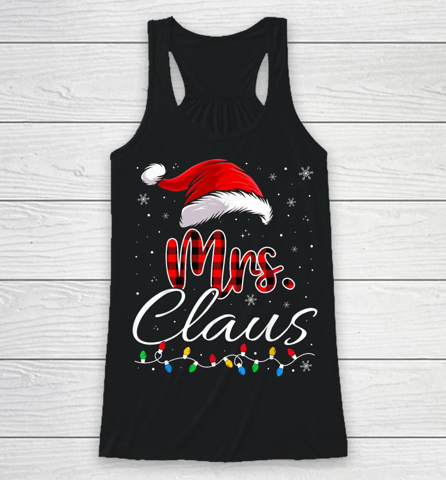 Mr And Mrs Claus Couples Matching Christmas Pajamas Santa Racerback Tank