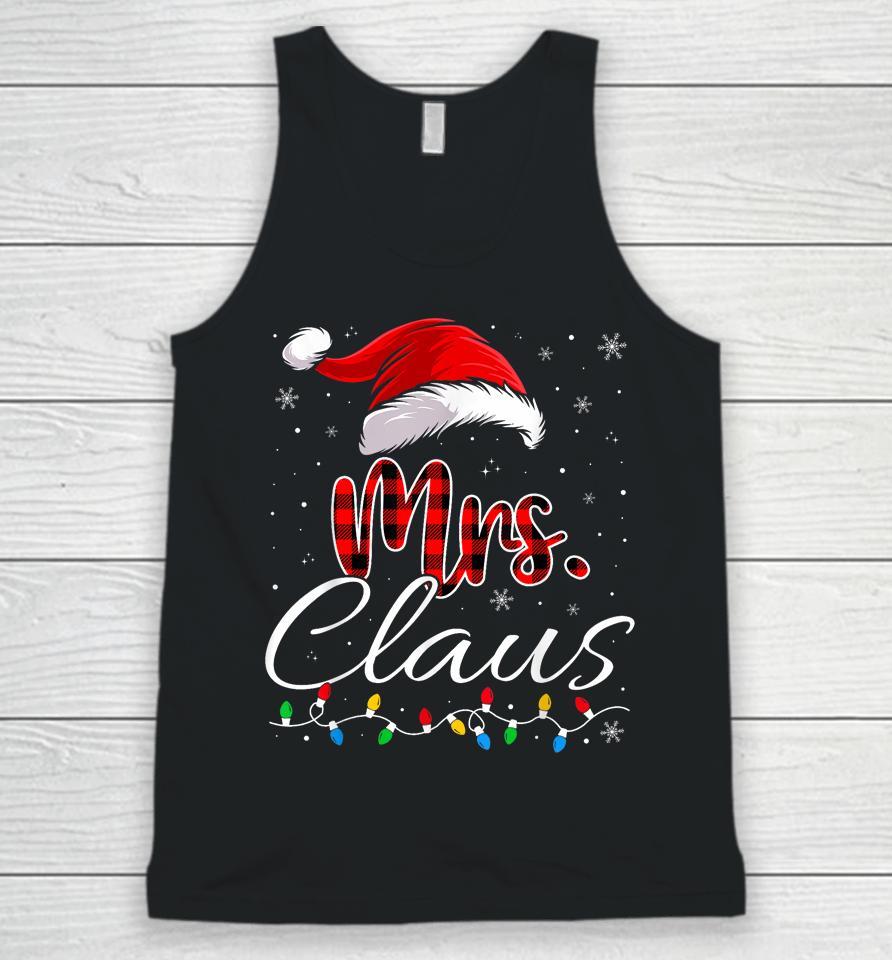 Mr And Mrs Claus Couples Matching Christmas Pajamas Santa Unisex Tank Top