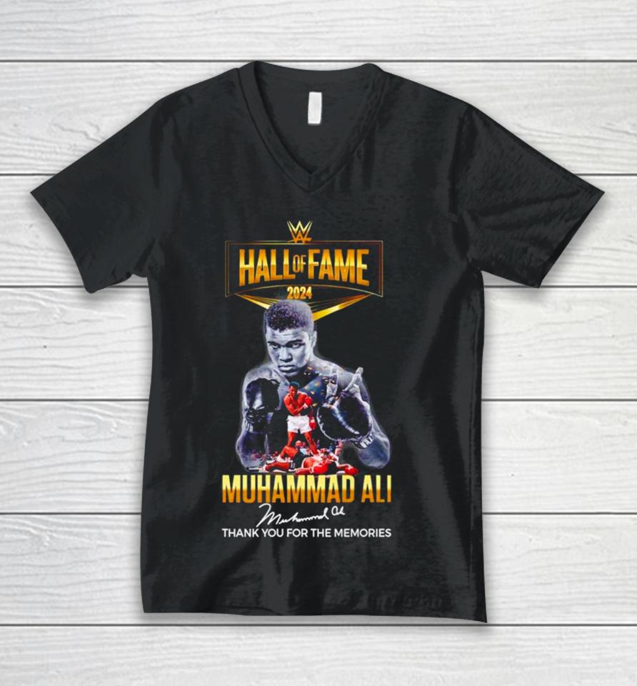 Muhammad Ali Hall Of Fame 2024 Thank You For The Memories Signature Unisex V-Neck T-Shirt