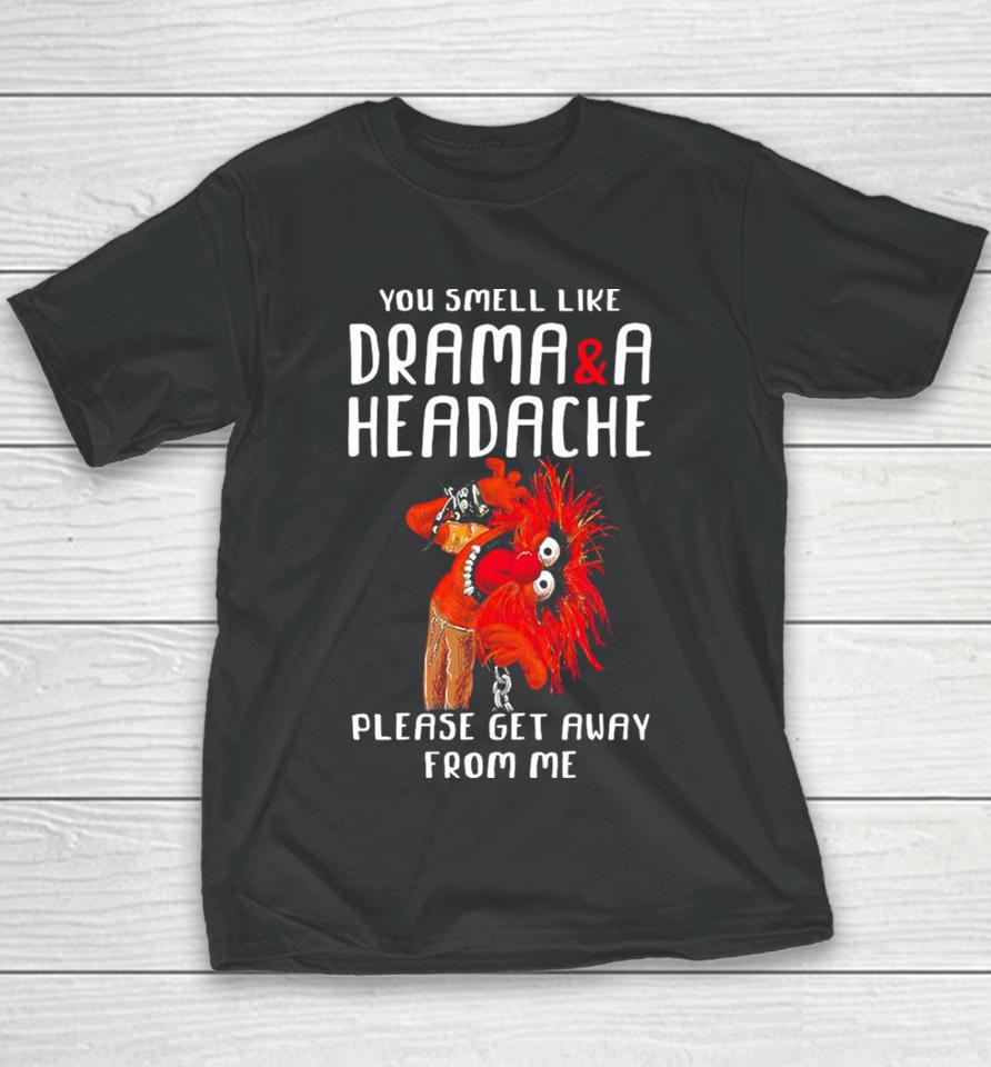 Muppet Animal Rock You Smell Like Drama And A Headache Please Get Away From Me Youth T-Shirt