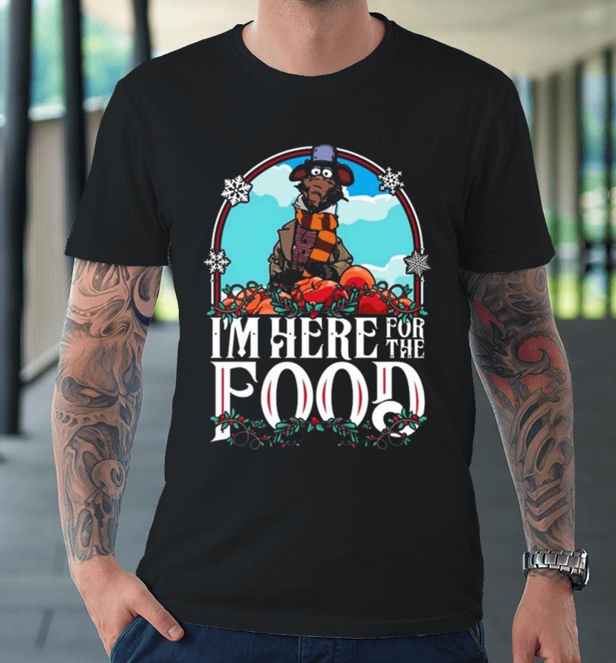 Muppet Christmas Carol Rizzo I’m Here For The Food Premium T-Shirt