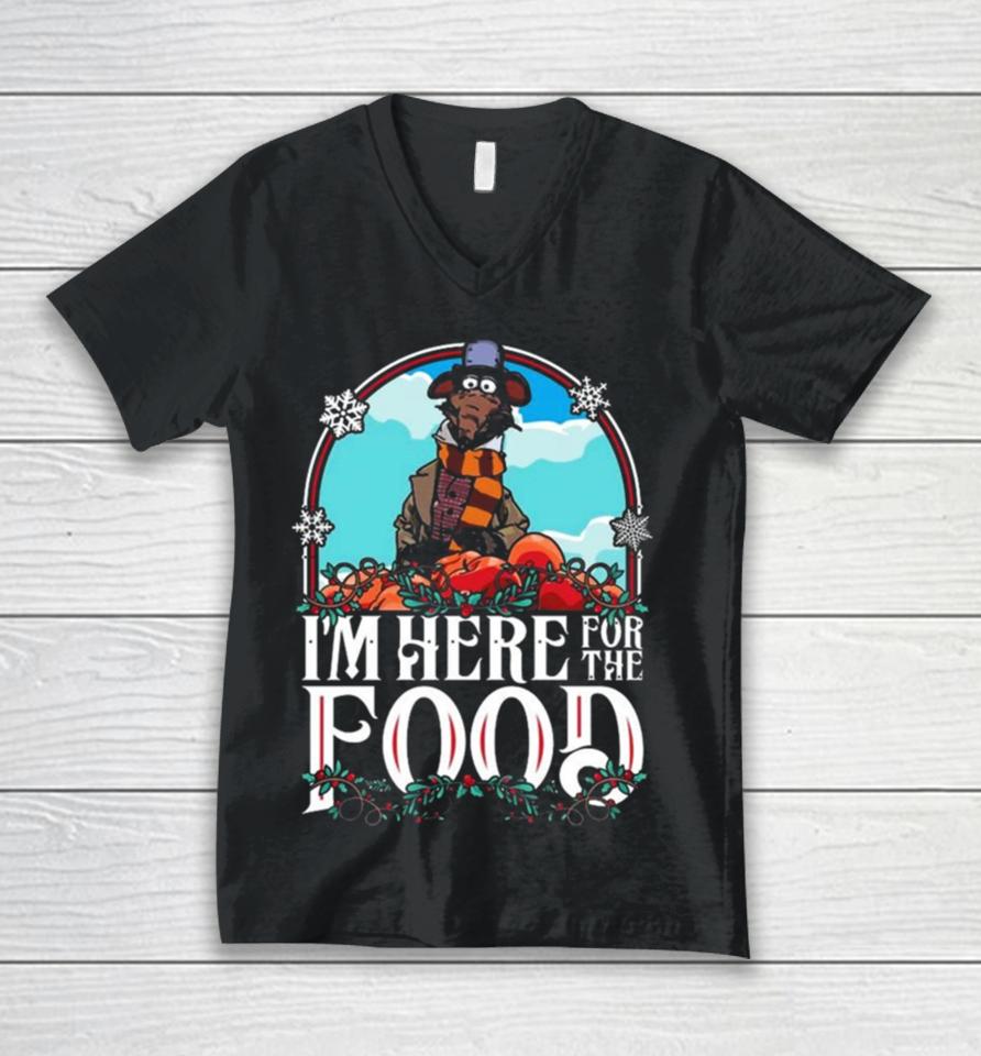 Muppet Christmas Carol Rizzo I’m Here For The Food Unisex V-Neck T-Shirt