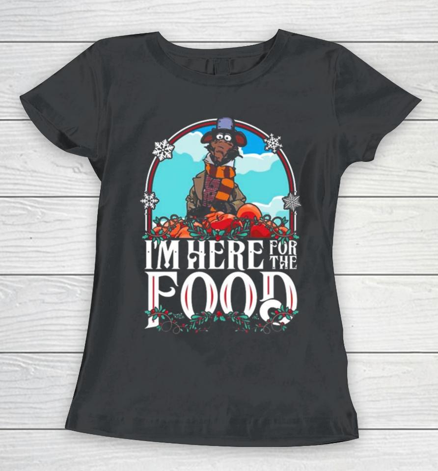 Muppet Christmas Carol Rizzo I’m Here For The Food Women T-Shirt