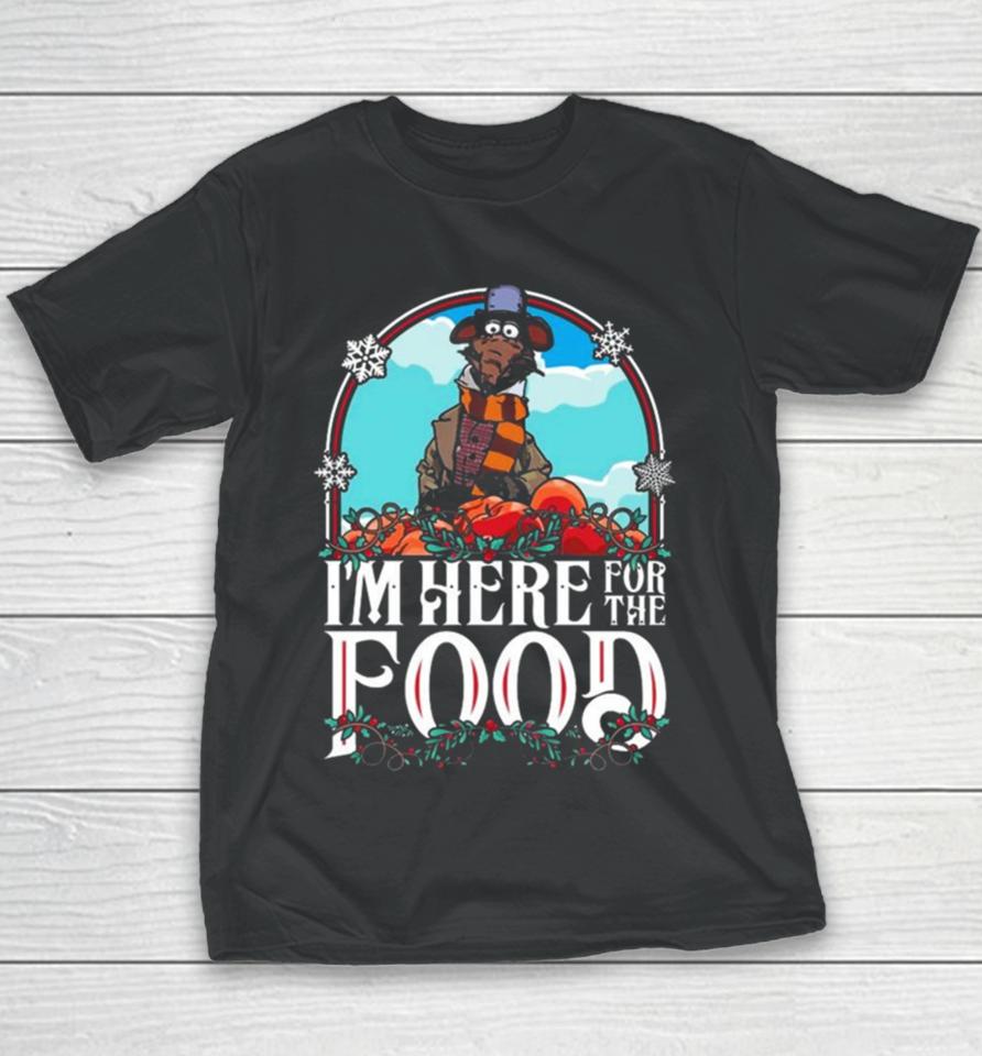 Muppet Christmas Carol Rizzo I’m Here For The Food Youth T-Shirt