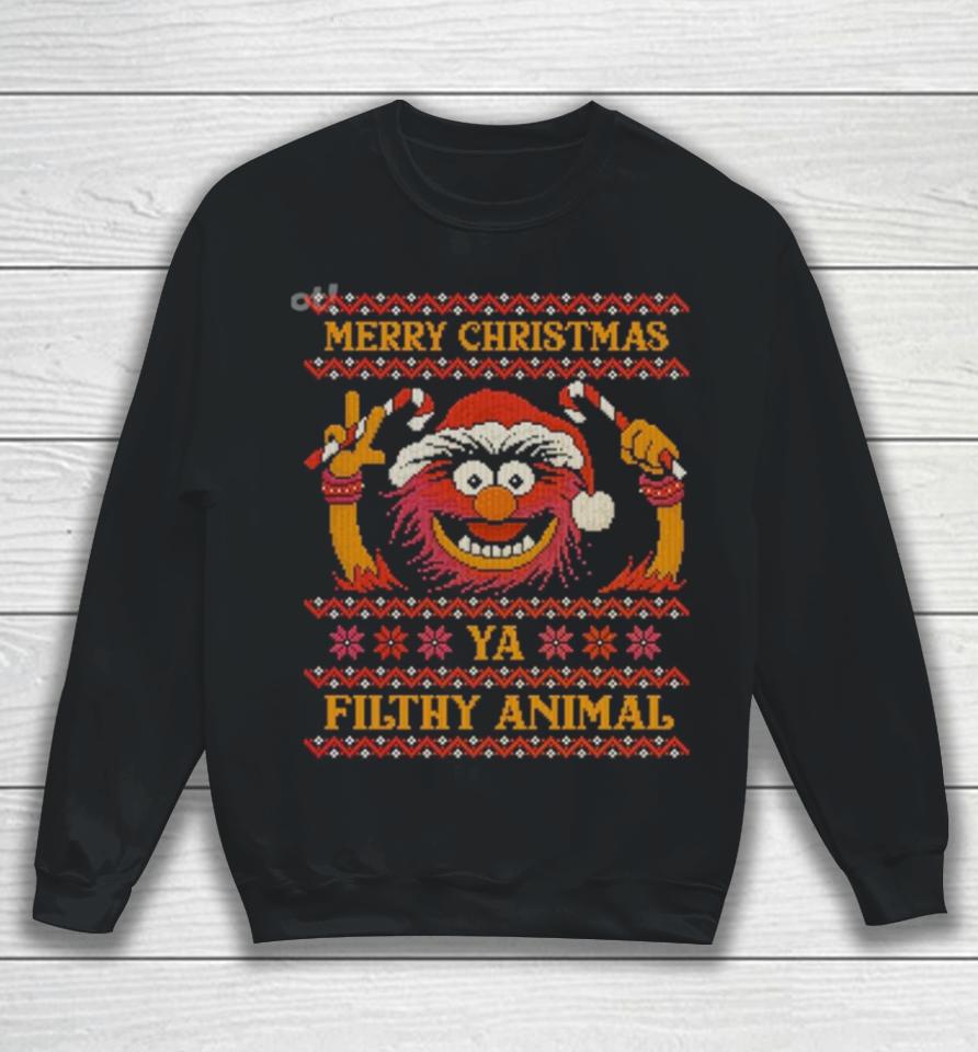 Muppet Merry Christmas Ya Filthy Animal Ugly Christmas Sweatshirt
