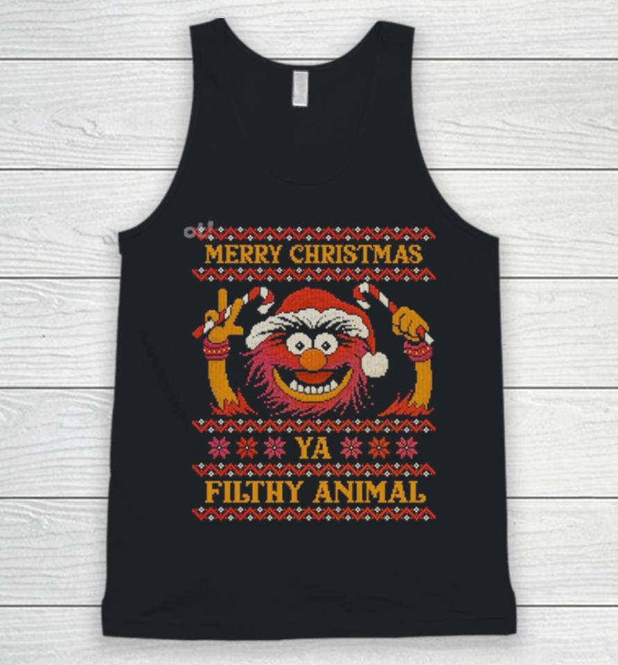 Muppet Merry Christmas Ya Filthy Animal Ugly Christmas Unisex Tank Top
