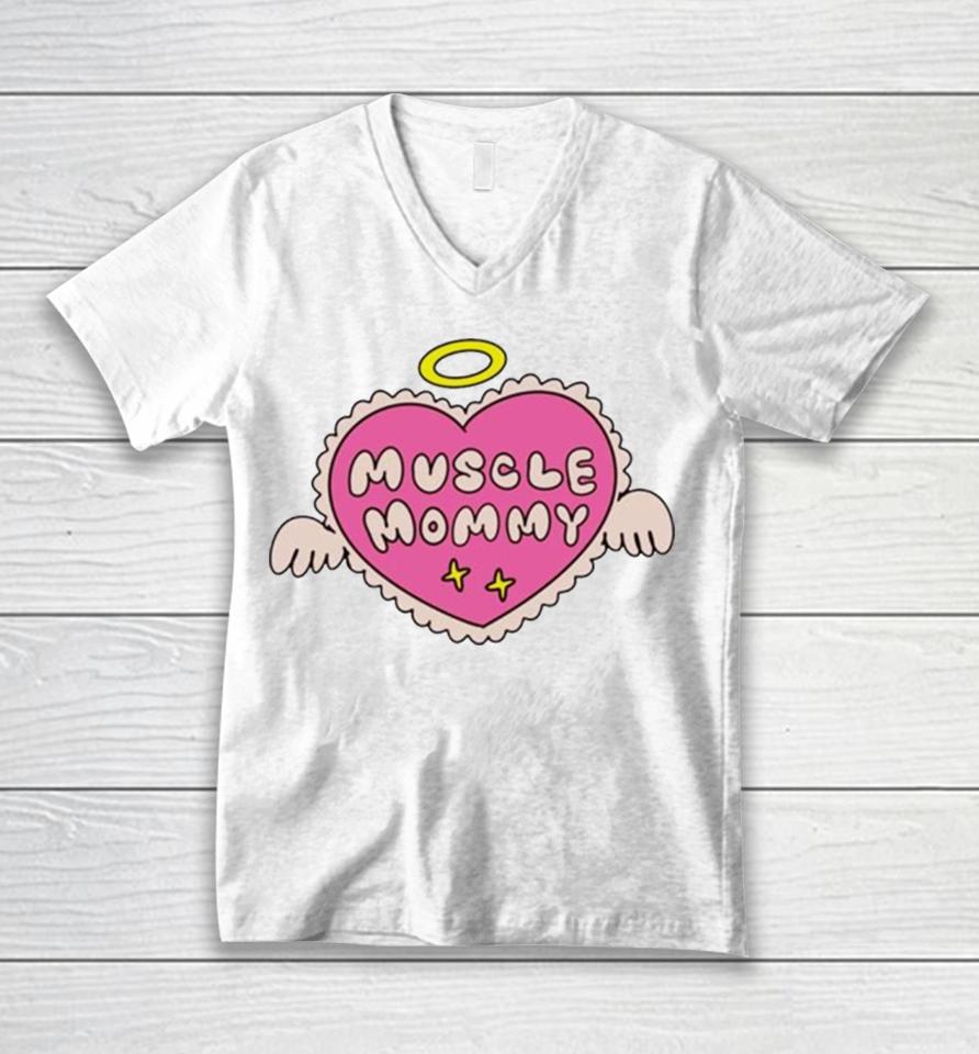 Muscle Mommy Angel Unisex V-Neck T-Shirt