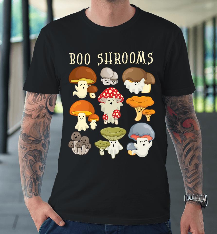 Mushroom Ghost Boo Shroom Halloween Cute Ghost Mushroom Premium T-Shirt