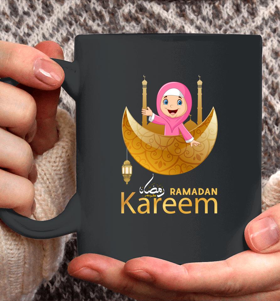 Muslim Hijabi Girl Fasting Ramadan Mubarak Kareem Coffee Mug