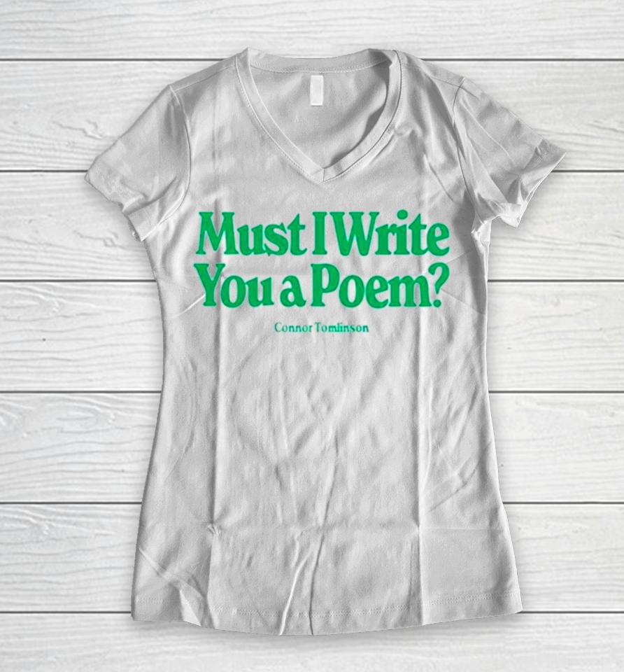 Must I Write You A Poem Women V-Neck T-Shirt