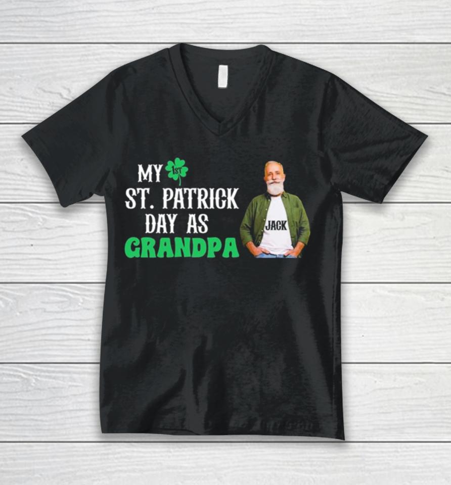My 1St St. Patrick’s Day As Grandpa Unisex V-Neck T-Shirt