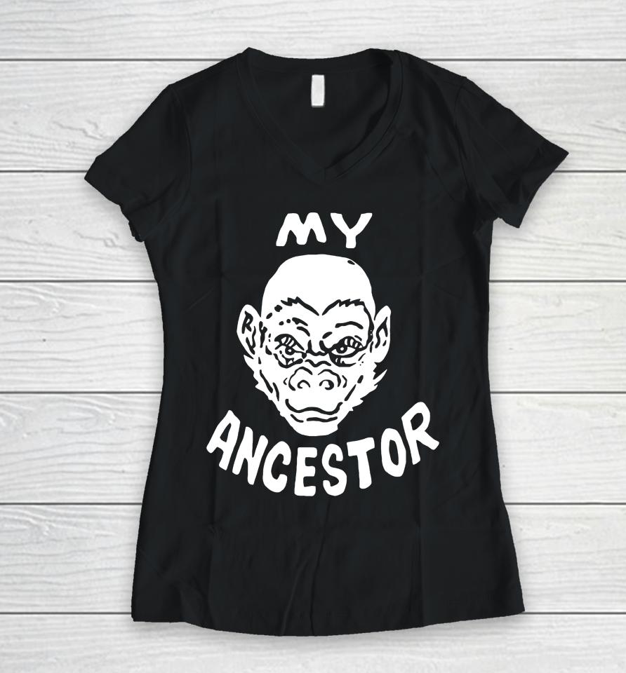 My Ancestor Monkey Women V-Neck T-Shirt