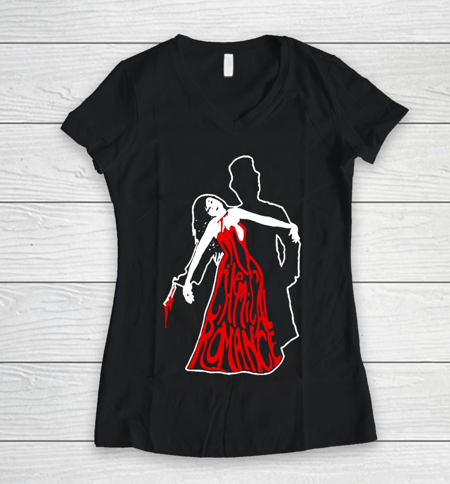 My Chemical Romance Merch The Ripper Women V-Neck T-Shirt