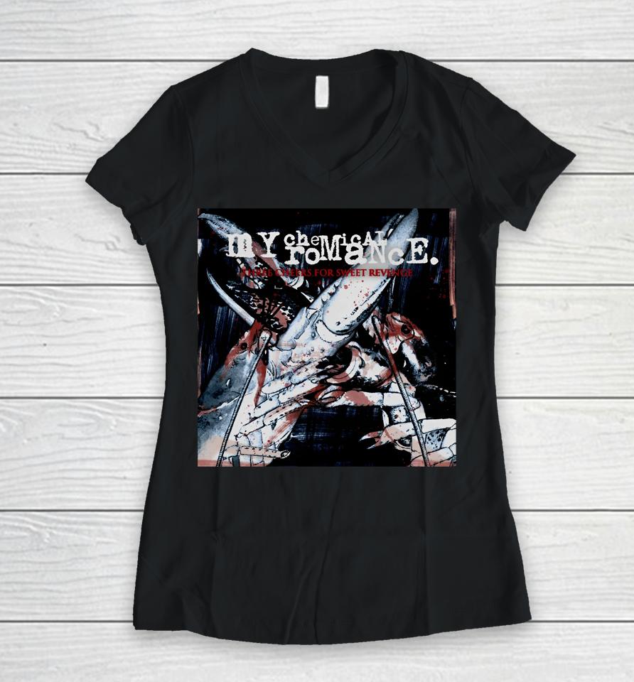 My Chemical Romance Three Cheers For Sweet Revenge Demolition Lobsters Women V-Neck T-Shirt