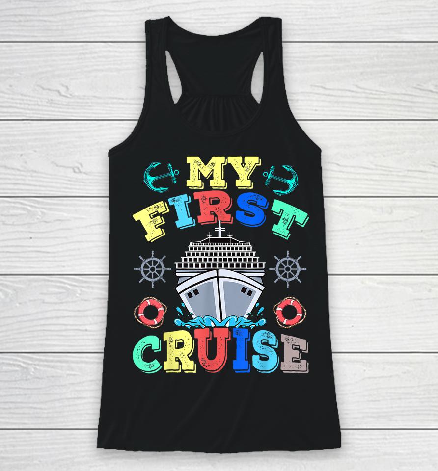 My First Cruise 2023 Tee Family Vacation Cruise Ship Travel Racerback Tank