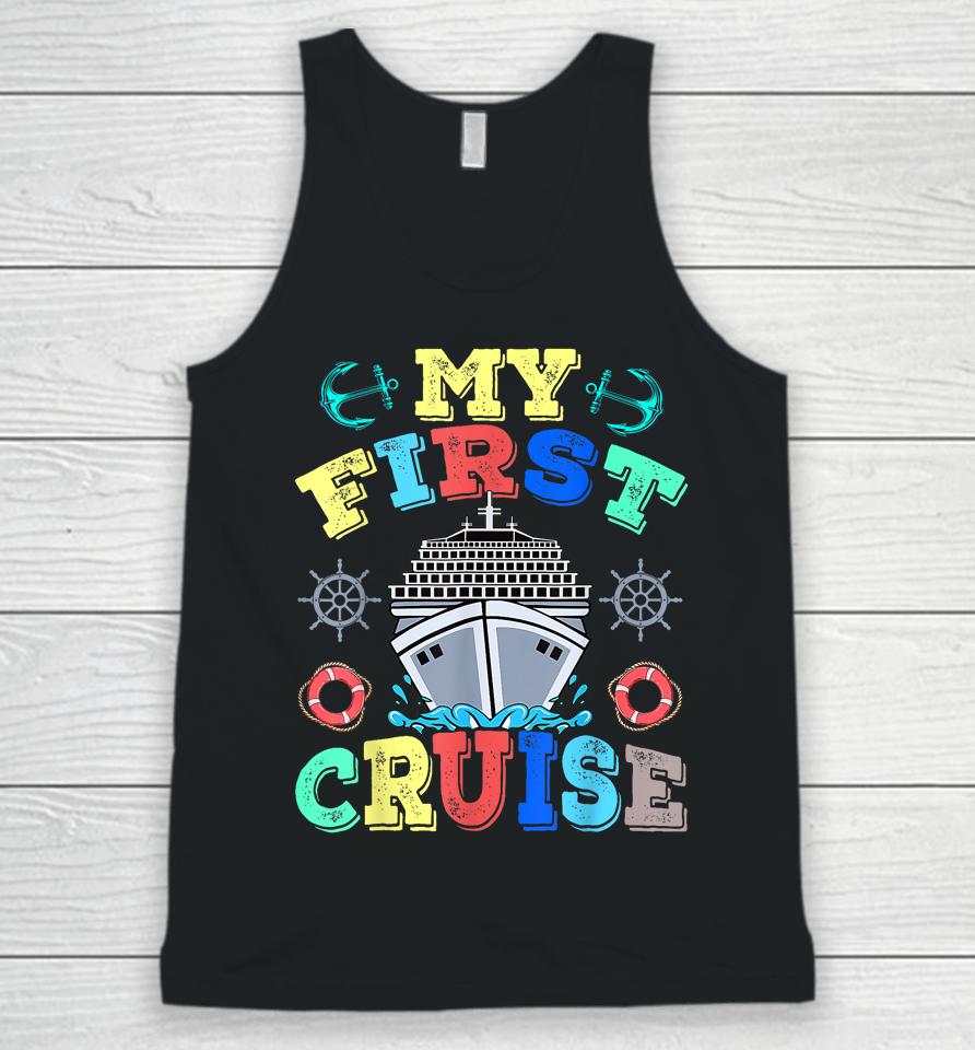 My First Cruise 2023 Tee Family Vacation Cruise Ship Travel Unisex Tank Top