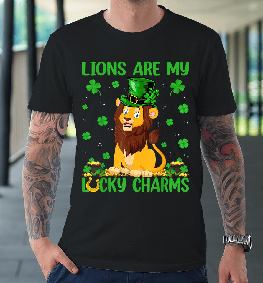 My Lions Are My Lucky Charms Boys Girls St Patricks Day Premium T-Shirt