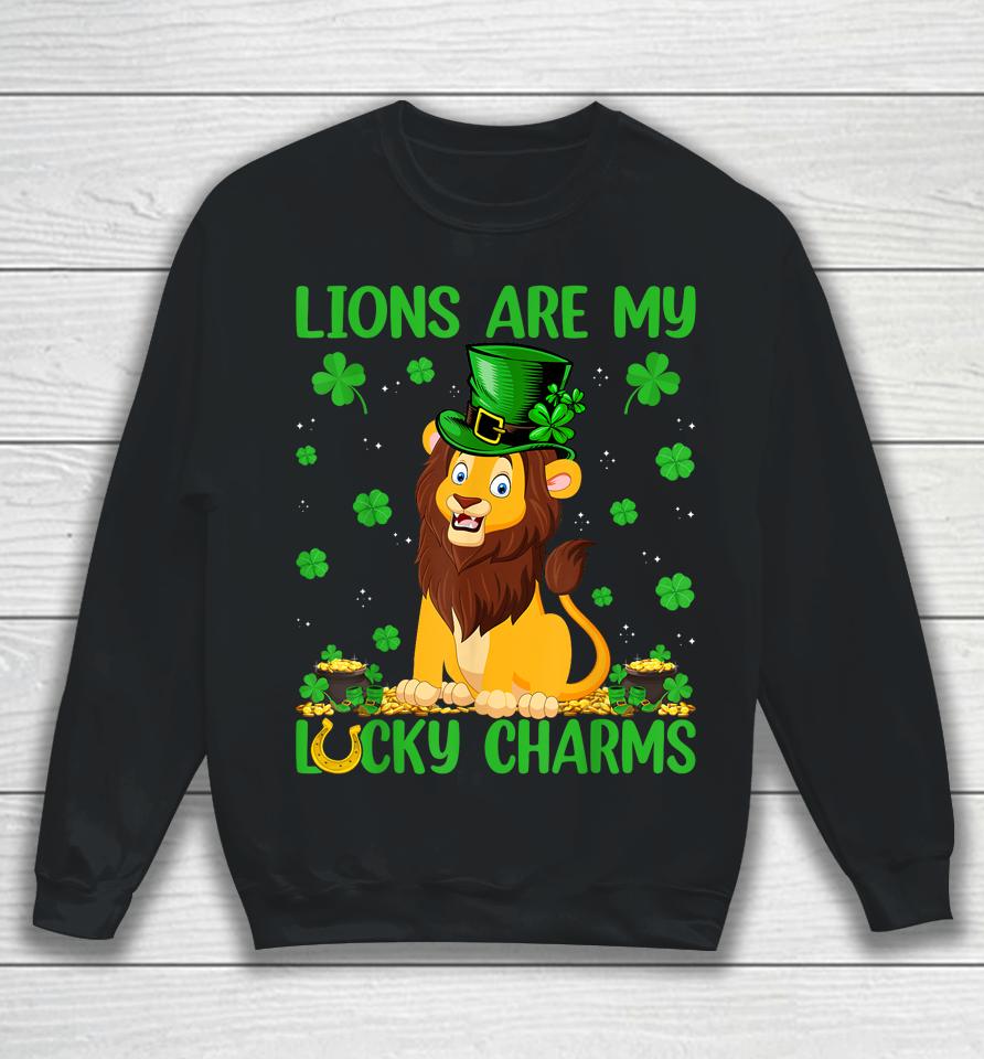 My Lions Are My Lucky Charms Boys Girls St Patricks Day Sweatshirt