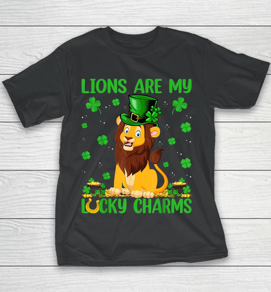 My Lions Are My Lucky Charms Boys Girls St Patricks Day Youth T-Shirt