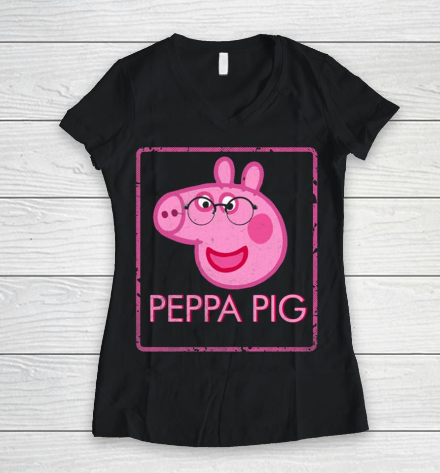 My Love You Peppa Pig Women V-Neck T-Shirt