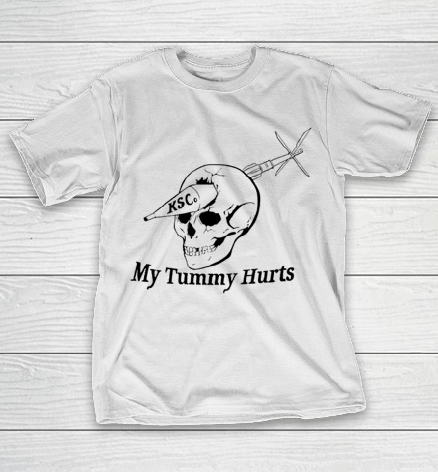 My Tummy Hurts Skull T-Shirt