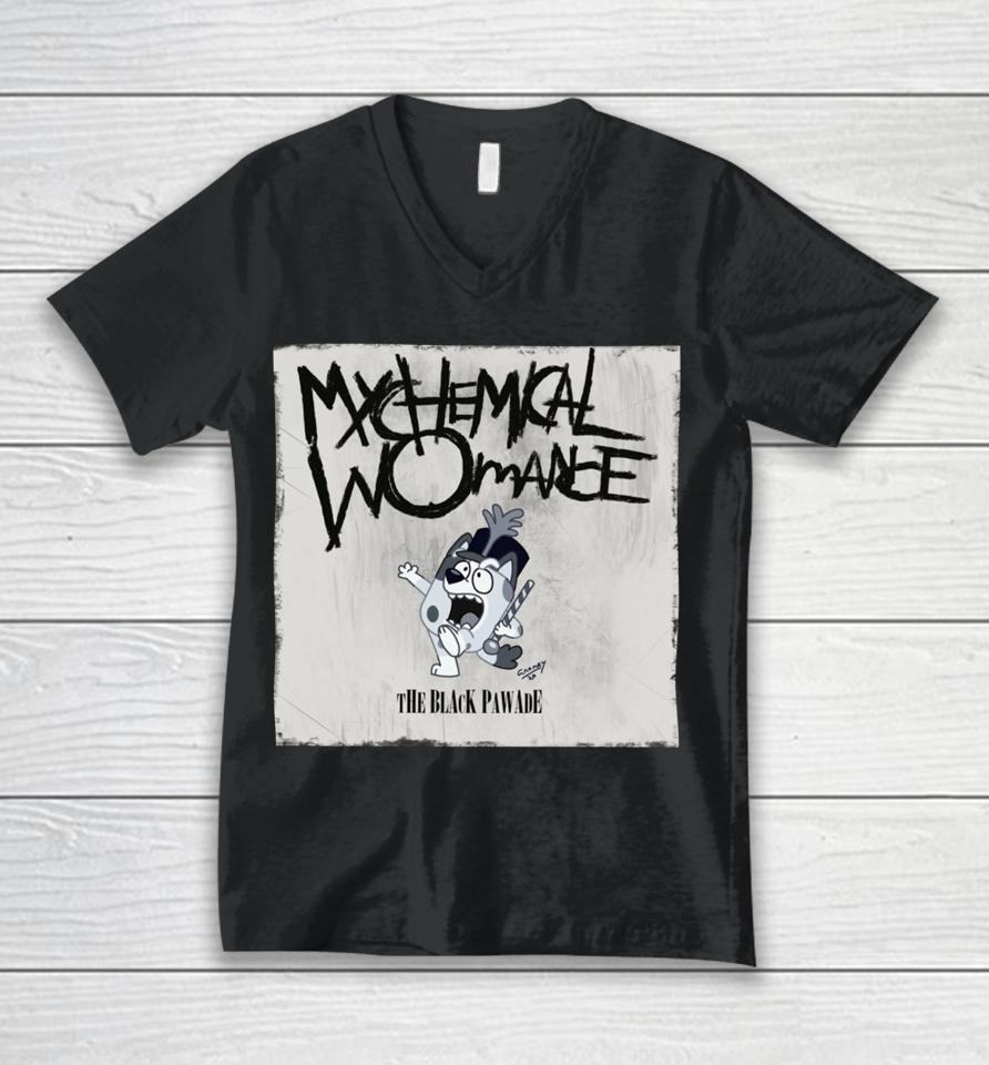 Mychemical Womance The Black Pawade Unisex V-Neck T-Shirt