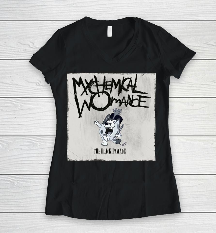 Mychemical Womance The Black Pawade Women V-Neck T-Shirt