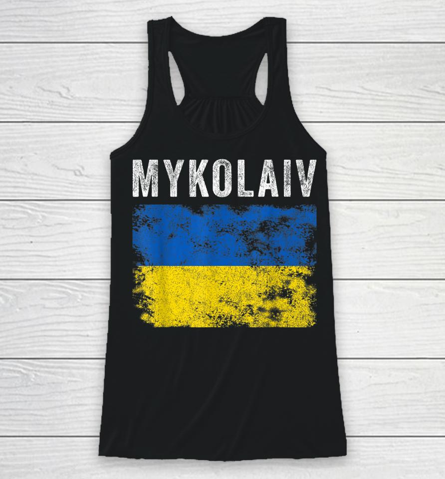 Mykolaiv Ukraine Flag Support The Ukranian Racerback Tank