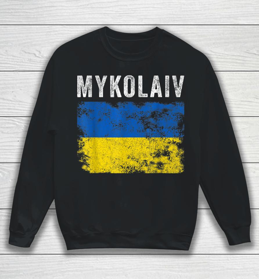 Mykolaiv Ukraine Flag Support The Ukranian Sweatshirt