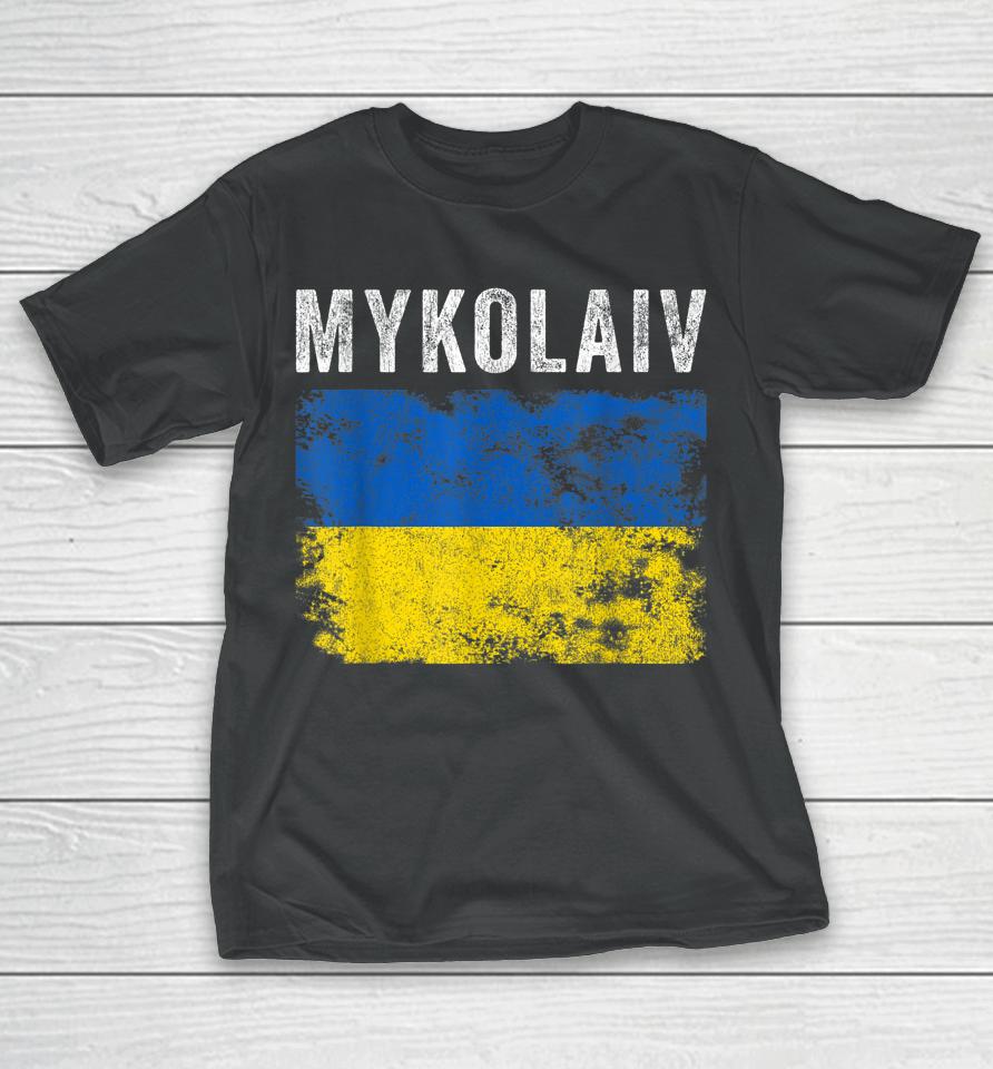 Mykolaiv Ukraine Flag Support The Ukranian T-Shirt