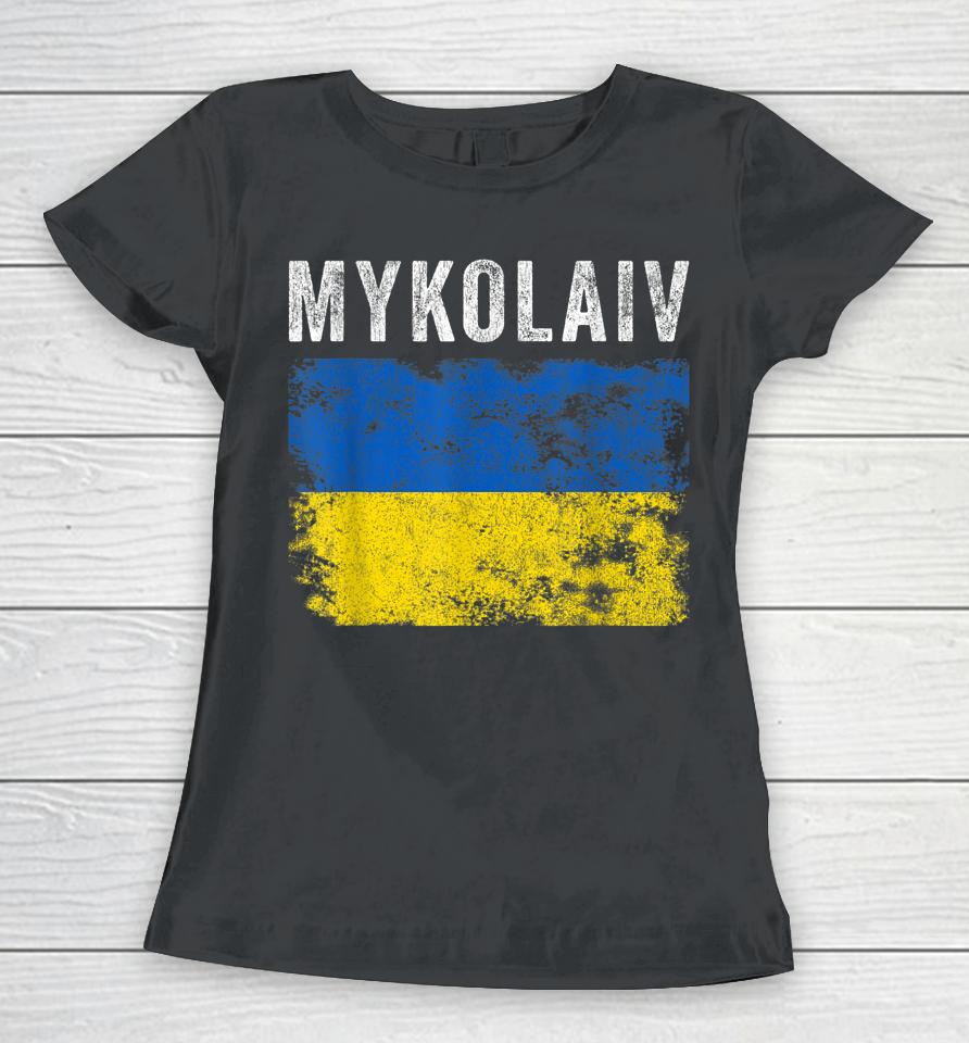 Mykolaiv Ukraine Flag Support The Ukranian Women T-Shirt