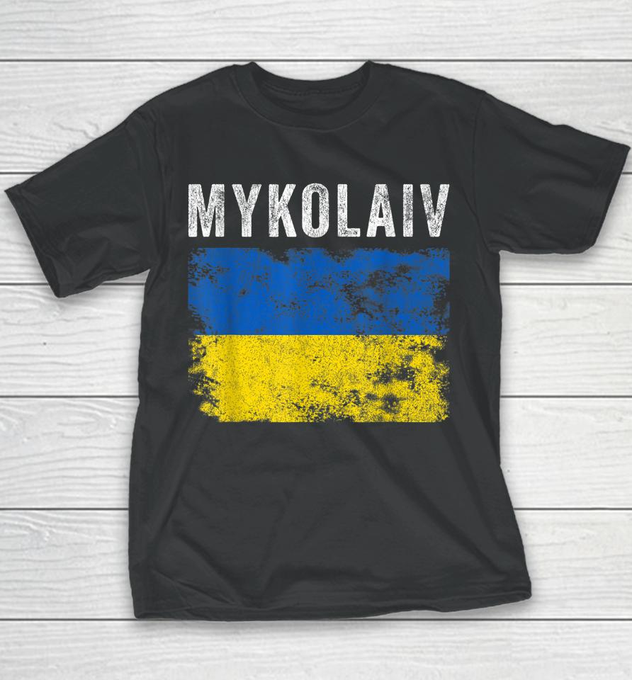 Mykolaiv Ukraine Flag Support The Ukranian Youth T-Shirt