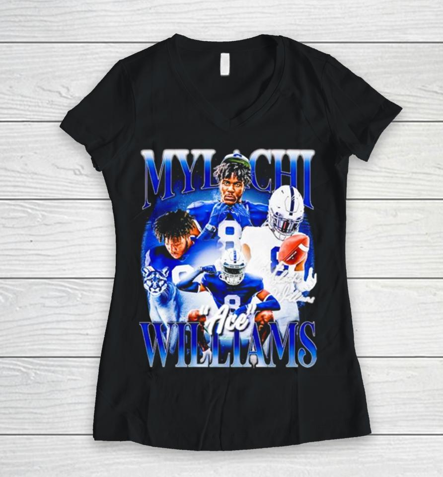 Mylachi Williams Penn State Nittany Lions Vintage Women V-Neck T-Shirt