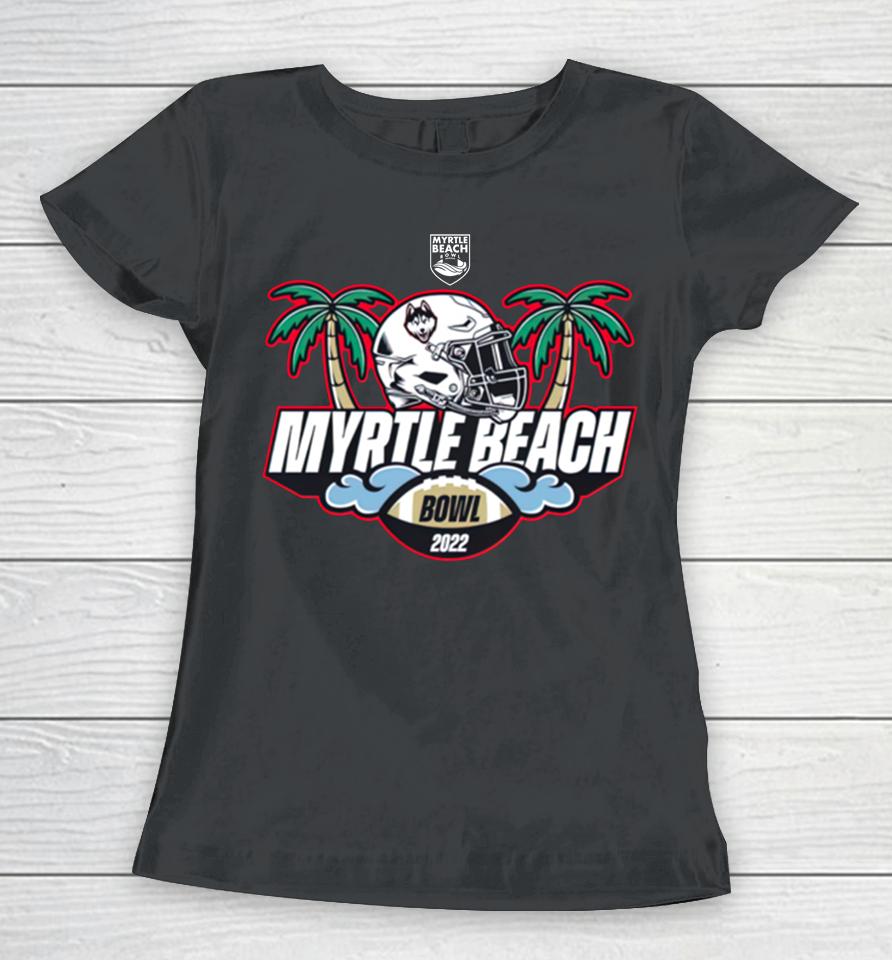 Myrtle Beach Bowl Uconn 2022 Men's Black Playoff Semifinal Women T-Shirt