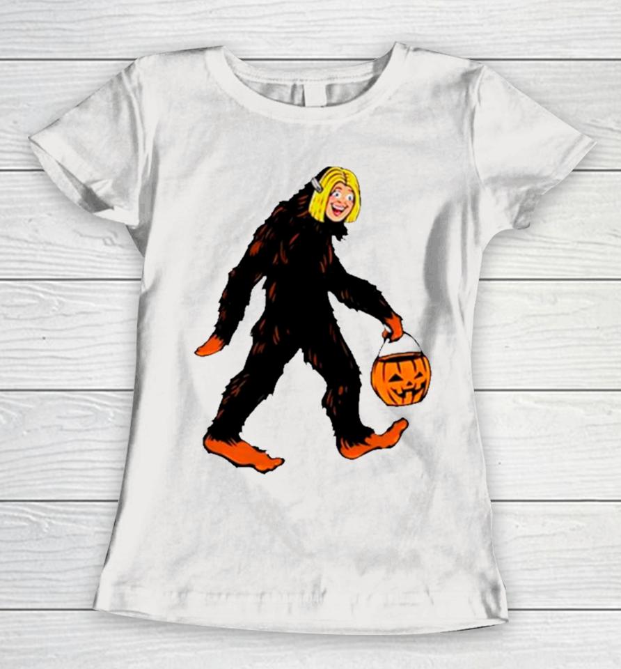 Mystical Halloween Sasquatch Bigfoot Women T-Shirt