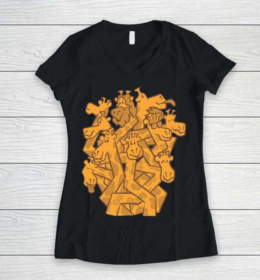 Mythical Gentle Giants Women V-Neck T-Shirt