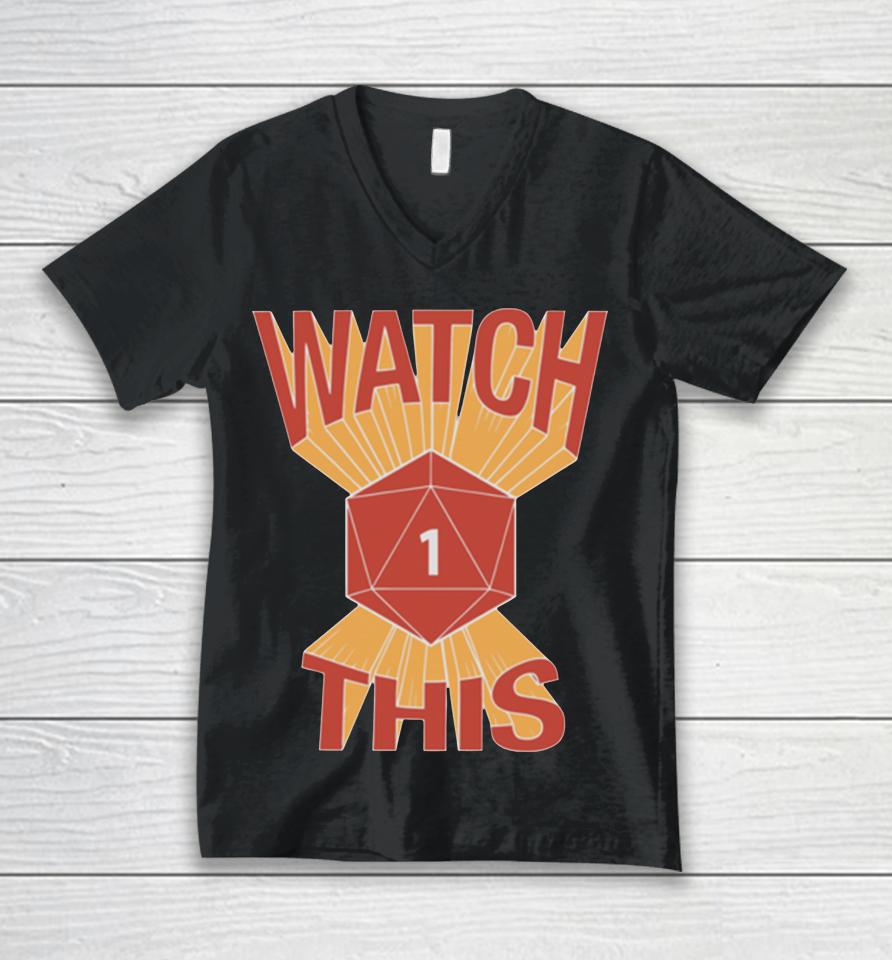 Naddpod Watch This Unisex V-Neck T-Shirt