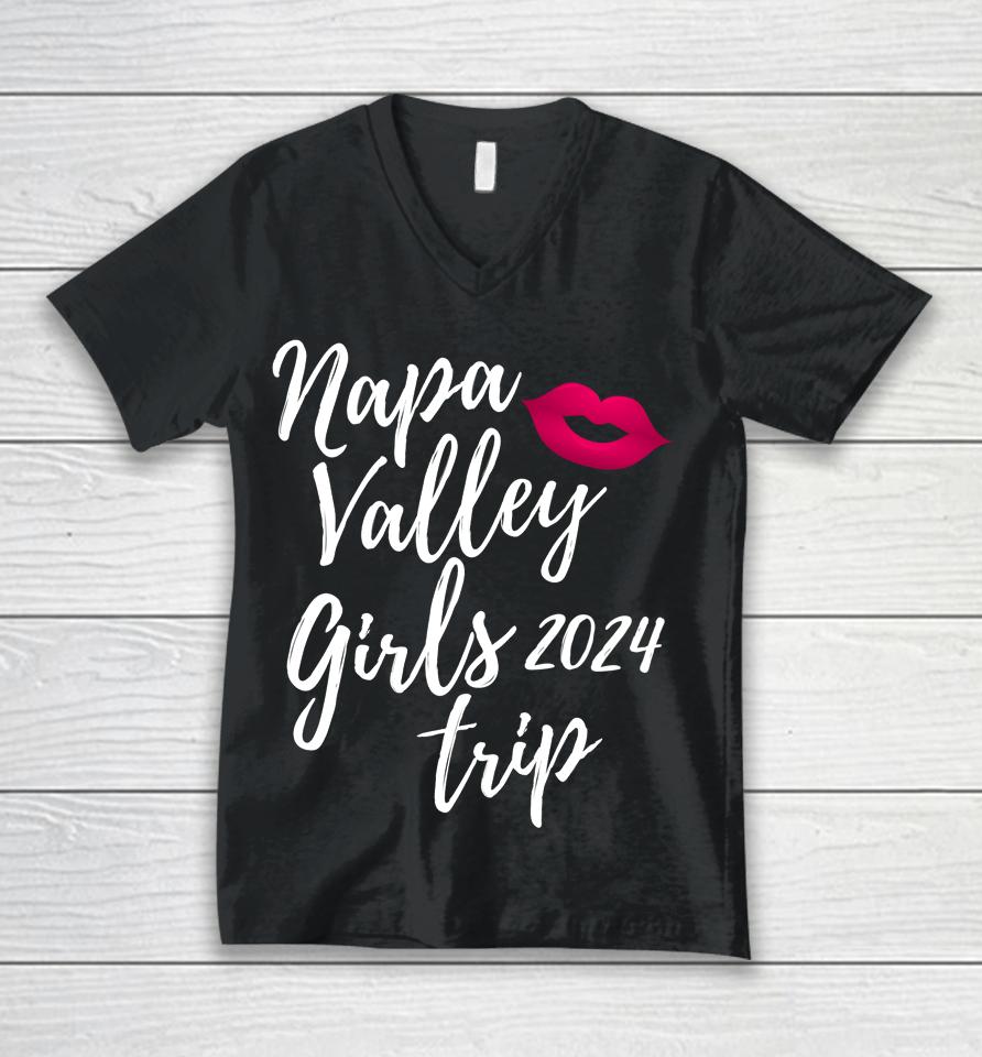 Napa Valley Girls Trip 2024 Bachelorette Vacation Matching Unisex V-Neck T-Shirt