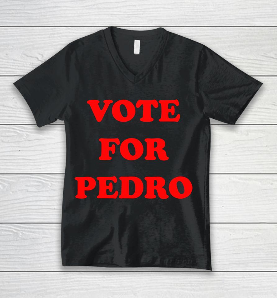 Napoleon Dynamite Vote For Pedro Unisex V-Neck T-Shirt