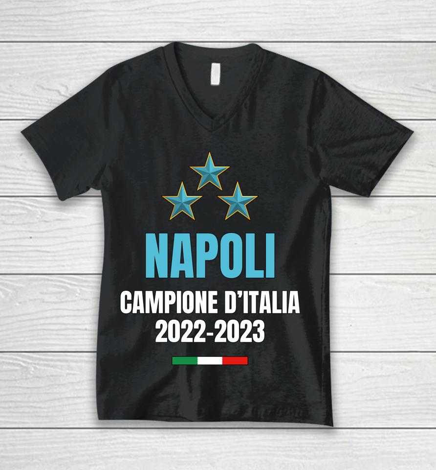 Napoli Champions 2022-2023 Unisex V-Neck T-Shirt