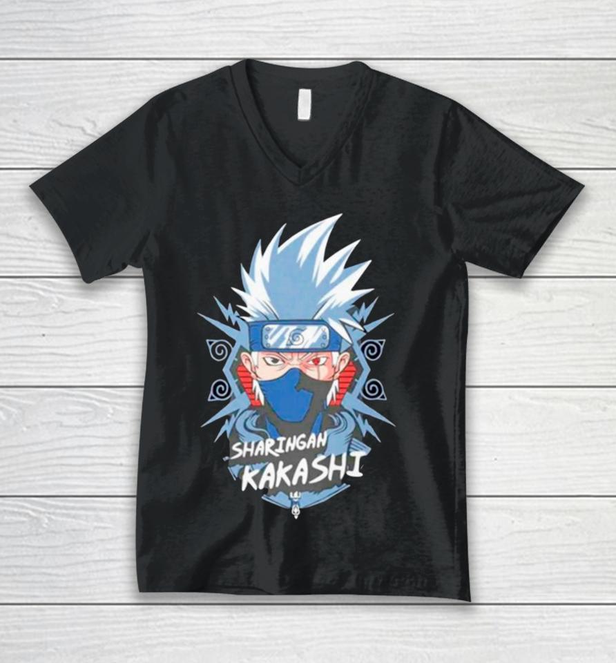Naruto Sharingan Kakashi Anime Unisex V-Neck T-Shirt