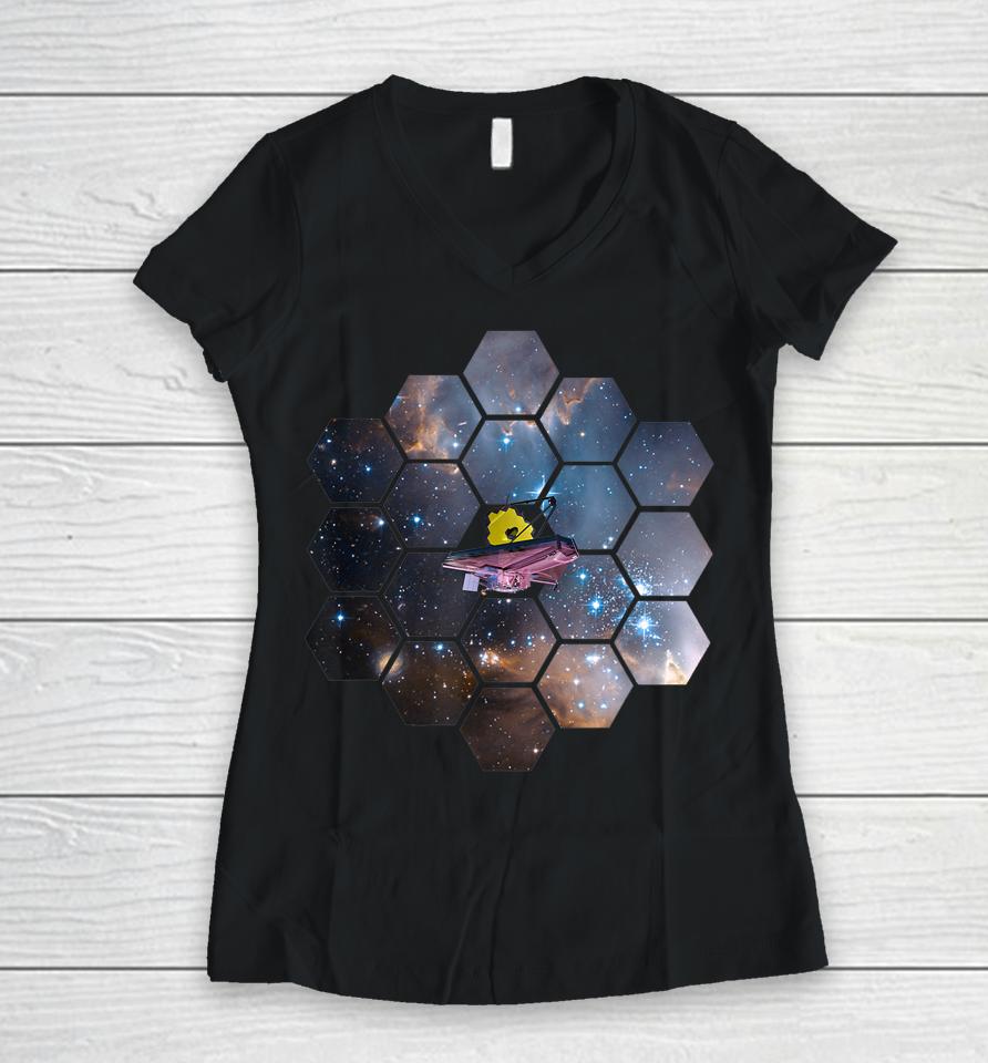 Nasa James Webb Space Telescope Jwst Women V-Neck T-Shirt