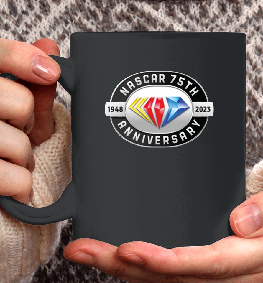 Nascar Merch Checkered Flag 75Th Anniversary Logo Coffee Mug
