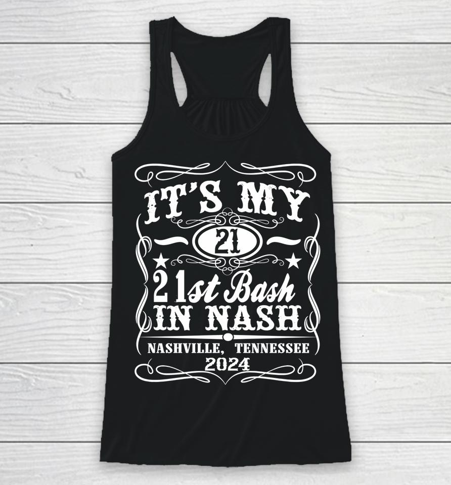 Nashville 21St Birthday Whiskey Themed Racerback Tank