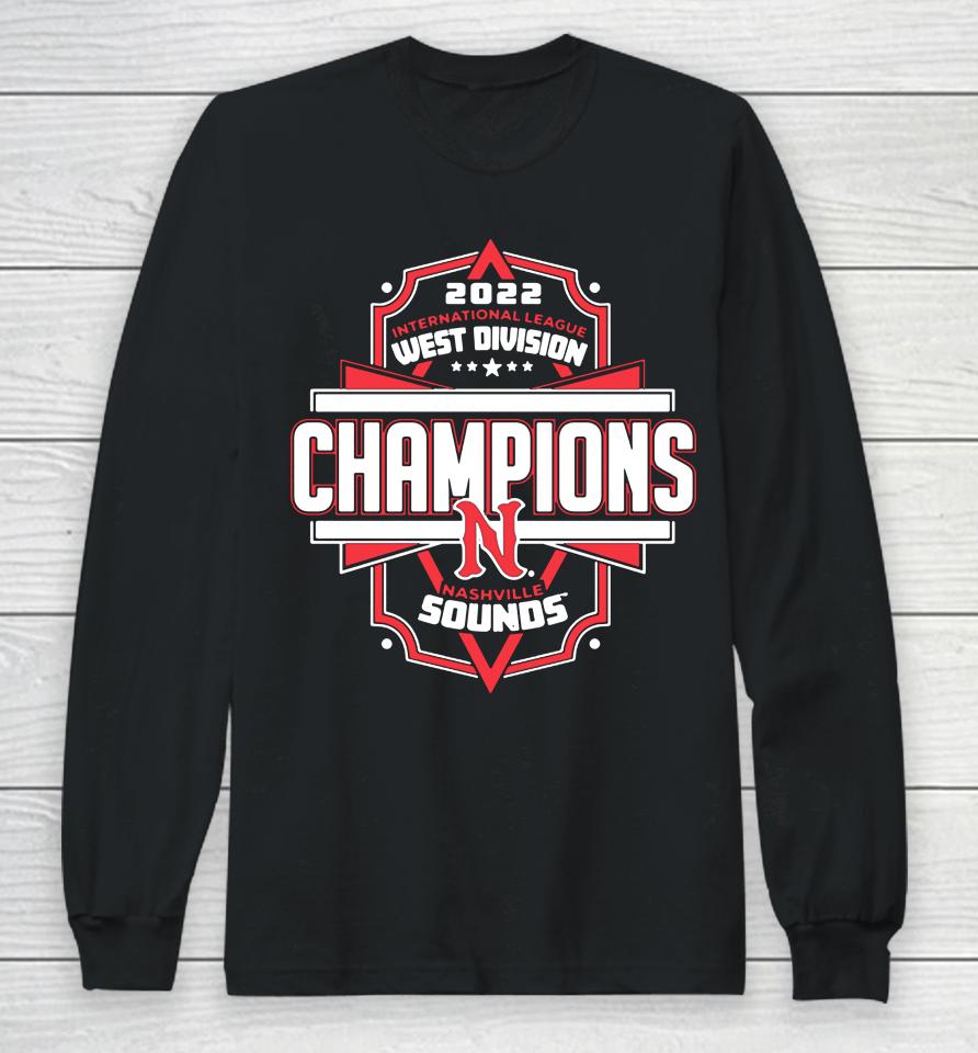 Nashville Sounds Delta 2022 International League West Division Champions Long Sleeve T-Shirt